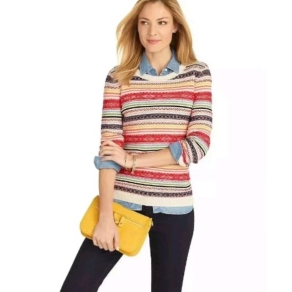 Talbots Sweaters - Talbots Fair Isle Wool Sweater Crewneck